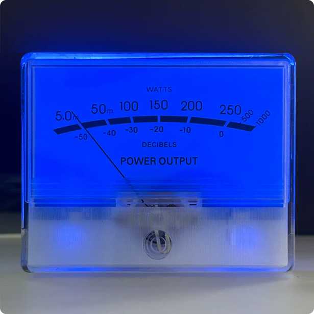 Analog Meter Gauge - Vumètre TN-90 à rétroéclairage bleu, indicateur