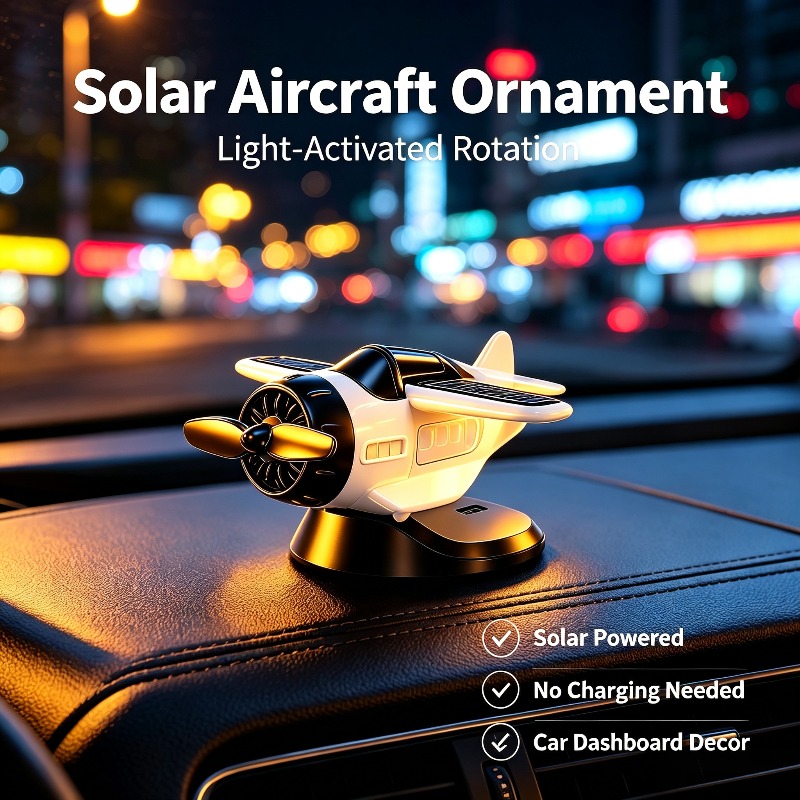 Vintage Collectible Cars - Ornement de voiture solaire sans recharge,