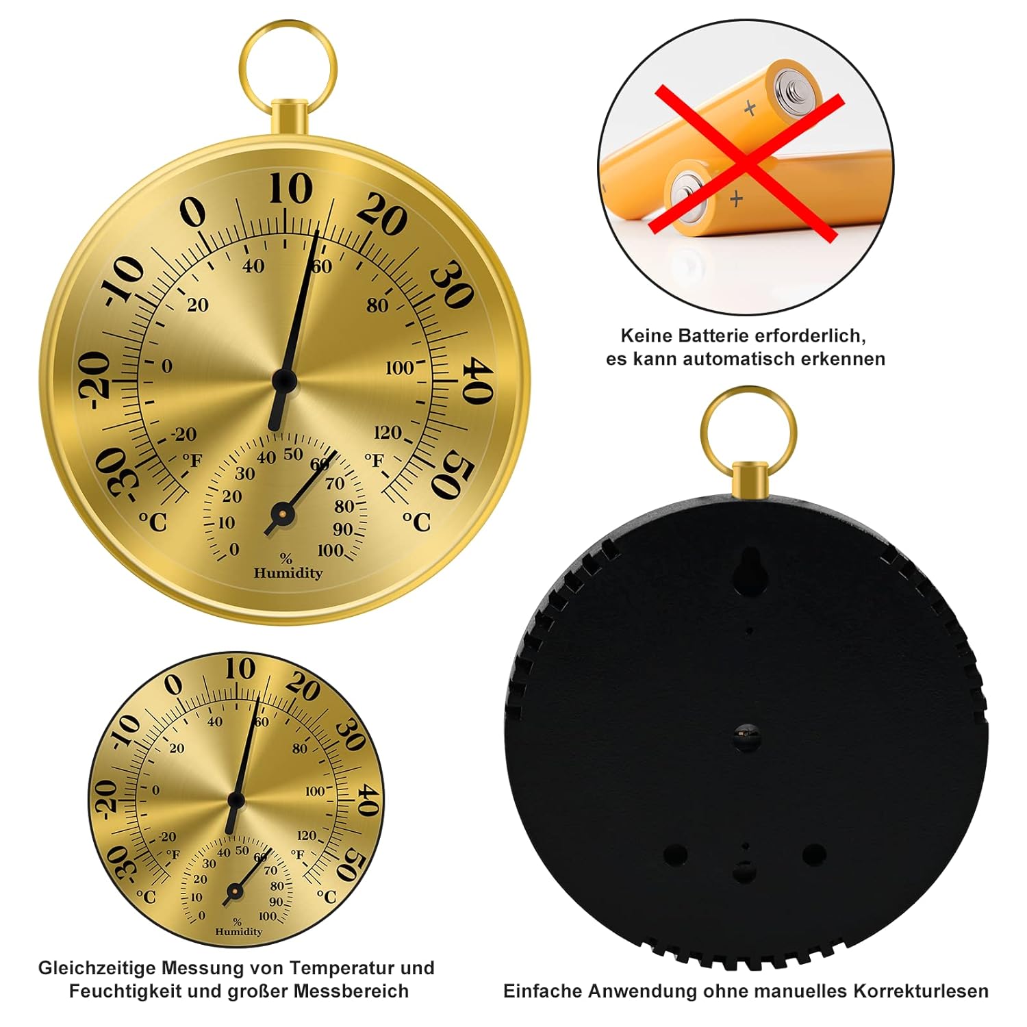 Thermomètre mural hygromètre a - Analog Meter Gauge avis et prix