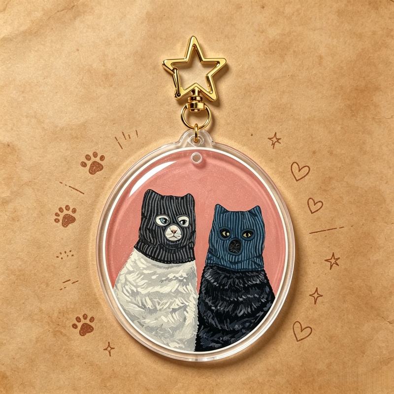 Porte-clés en acrylique Chat S - Vintage Cartoon Collectible avis et prix