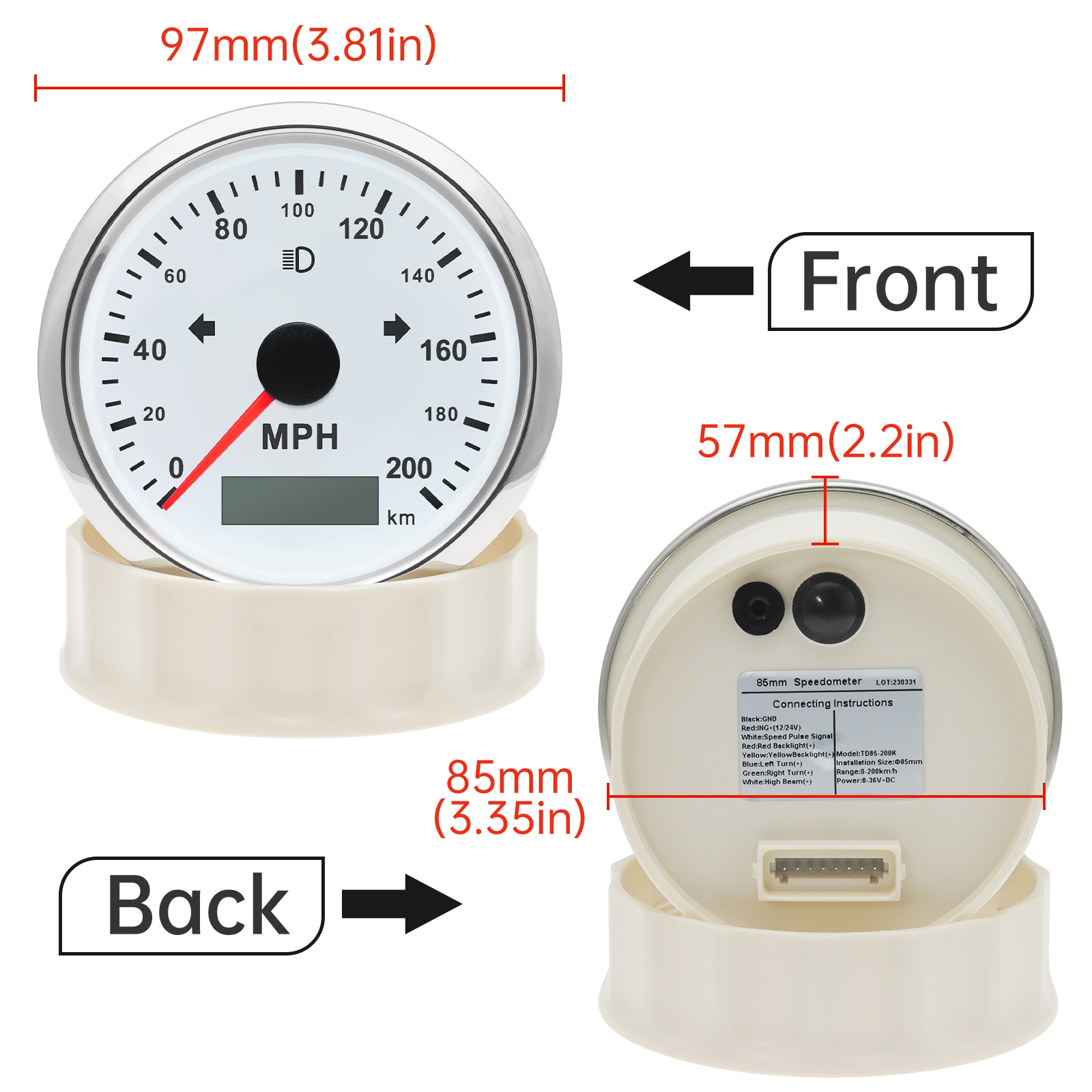 Compteur de vitesse à impulsio - Analog Meter Gauge avis et prix